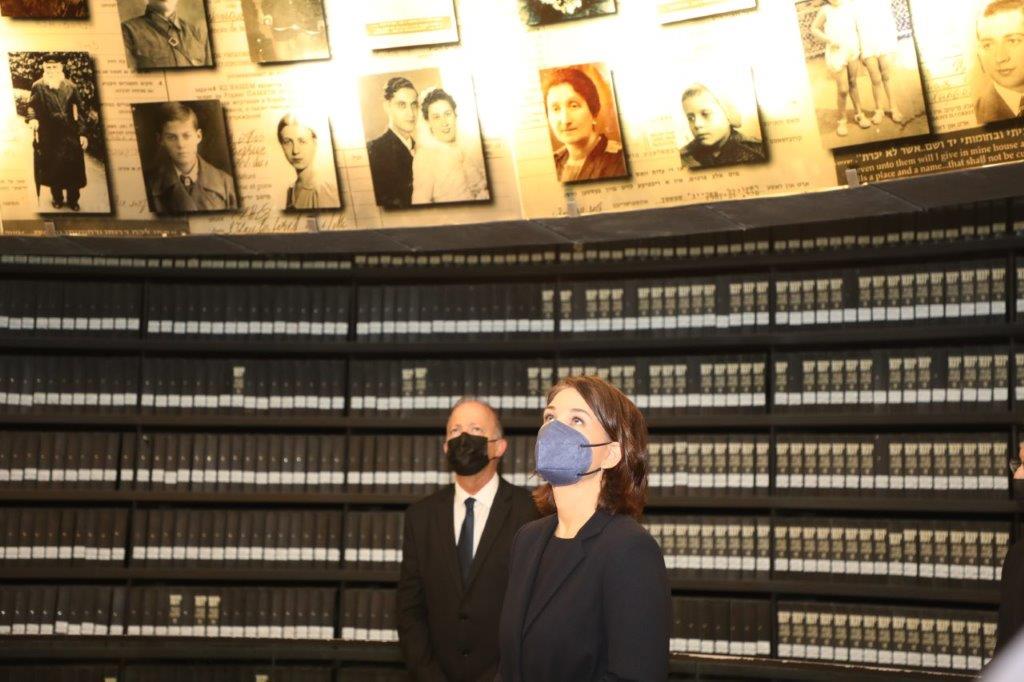 Annalena Baerbock tours the Hall of Names
